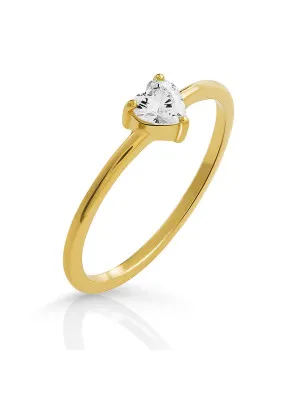 Orphelia® 'Love' Women's Sterling Silver Ring - Gold ZR-7531/G