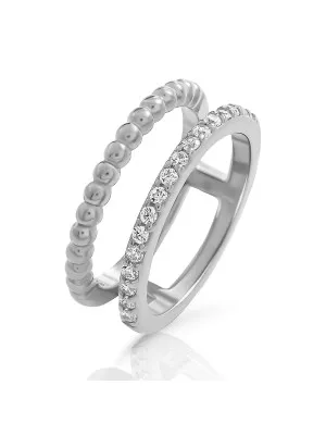 Orphelia® 'Chic' Women's Sterling Silver Ring - Silver ZR-7537