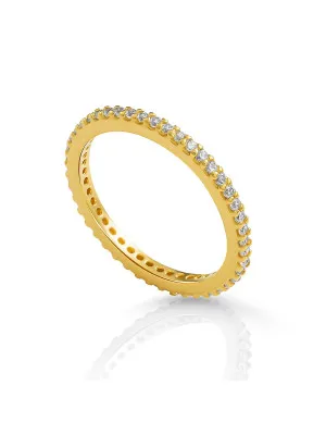 Orphelia® 'Lily' Women's Sterling Silver Ring - Gold ZR-7538/G