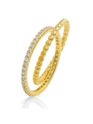 Orphelia® 'Everest' Women's Sterling Silver Ring - Gold ZR-7542/G